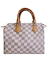 Speedy 25, £525, Handbags, Cream, Coated Canvas, Front view